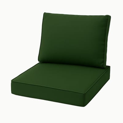 Madison - Loungekussen - Tuinkussen - Zitkussen - Rugkussen - 2-delig - 60cm x 60cm - Eco Olive Green - Groen