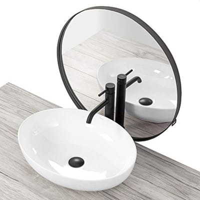 Elegante Ovale Keramische Wastafel 52 x 39 cm voor Gasten Toilet