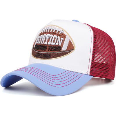 Nieuwe Netten Hoed Station Rugby Geborduurd Trucker Hoed Mannen Straat Hip Hop Hoed Vrouwen Casual Zonneklep Baseball Hoed gray