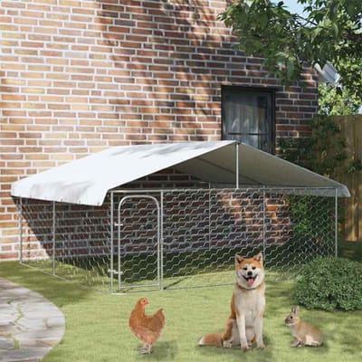 vidaXL - Hondenkennel - met - dak - 300x300x150 - cm