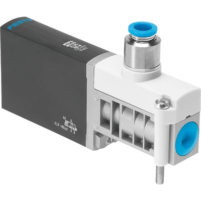 Festo 3/2 NC Monostabiele Lucht Magneetventiel Aansluitplaatmontage 400l/min -0.9 - 8bar/-13 - 116psi - 525183