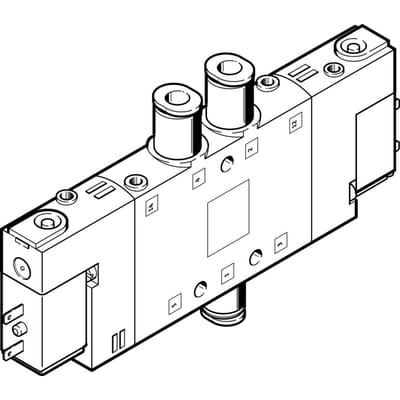 Festo 5/2 Bistabiel Lucht Magneetventiel QS-6 400L/Min - 196907