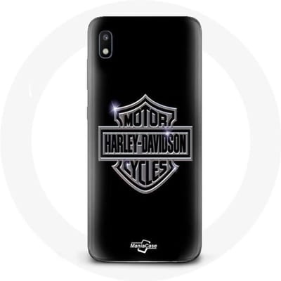 Coque pour Samsung Galaxy A10 Harley Davidson motorcycles logo zwart
