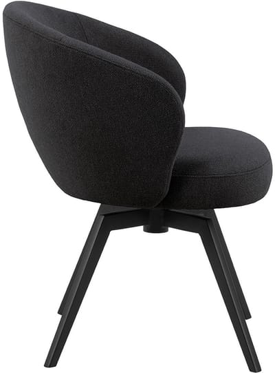 Giga Living Eetkamerstoel Met Armleuning Durin - Antraciet - Stof & Staal