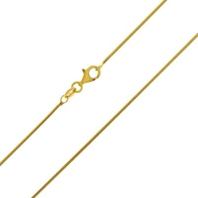 Cavill - Vergulde Zilveren Slangenketting - 925 Sterling Zilver - 45 cm - Elegant, Lichtgewicht, Tijdloos - Dames Sieraad