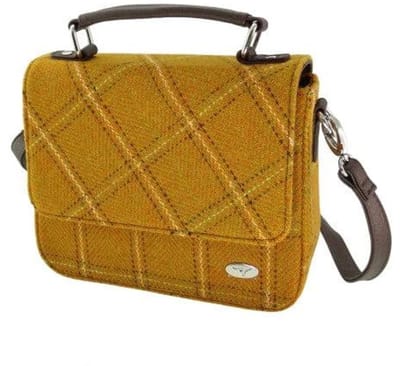 Schoudertas Thurso Mosterd Geel (English Mustard) - 23x24x9 - Harris Tweed - Glen Appin of Scotland