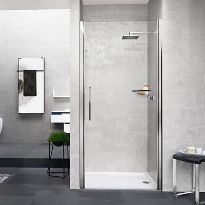 Novellini Young 2.0 1B draaideur voor nis 87/91x200cm zwart/helder