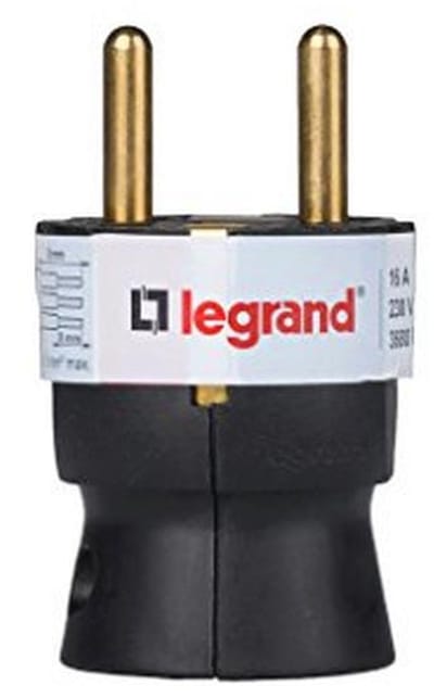 Stopcontact met beweegbare kop en draaifunctie, 3680 W, 230 V, zwart