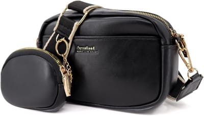 Dailygoods - Andiker Crossbody Bag voor dames, vierkante schoudertas voor dames, met verstelbare brede riem, afneembare mini-portemonnee, trendy effen handtassen