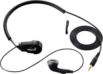 Oortje met Keelmicrofoon - Communicatie Oortje - Handsfree Communicatie - Trillingsopname - 41 gram - Zwart
