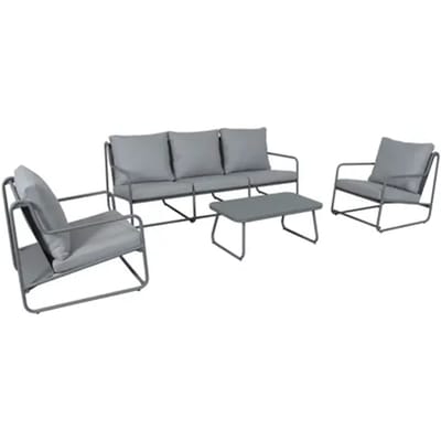Central Park Loungeset Samos - Aluminium - Grijs - 91,5 X 354cm - 5 Personen