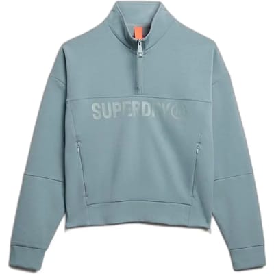 Superdry - Active Tech Logo Relaxed Halfzip Sweater - Dames - Truien