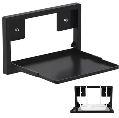 Universele Verstelbare Router Wandhouder voor Repeater en Projector Zwart