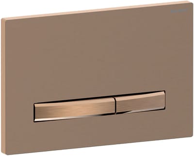 Geberit Sigma50 bedieningsplaat - 2-toets spoeling - rechthoekige knoppen - rood goud/rood goud geborsteld/easy-to-clean - geborsteld rood goud (koper)