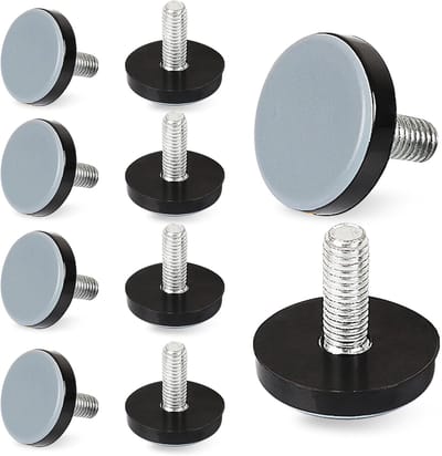 Meubelglijders Teflon Schroef - Stoelpoot Glijders - Meubels Verplaatsen - Trilling Ruis Demping - M6 20mm - Blauw Grijs