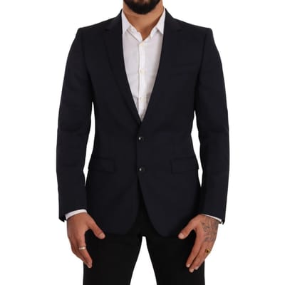 Dolce & Gabbana Heren Donkerblauwe Eenknopsjas MARTINI Blazer