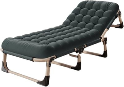Opvouwbaar Campingbed - Verstelbare Stoel - Buiten Ontspannen - Lichtgewicht Compact - 75x26 inch