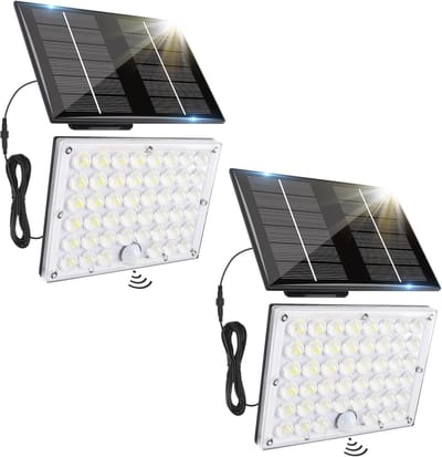 Zonne-energie Tuinverlichting met Bewegingssensor - 184 LED Buitenlampen IP65 Waterdicht