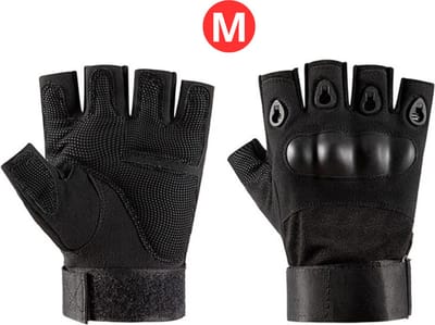 Bovista Airsoft Handschoenen - Tactical - Tactical Gloves - Leger - Tactical Handschoenen Hardknuckle - Paintball - Militaire - Vingerloze - Zwart M