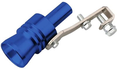 Dailygoody - Turbo Sound Whistle Muffler - Universele Uitlaatpijp - Blauw L - Turbo Geluid Simulator - Geschikt voor Auto Motor Truck Off-Road Scooter