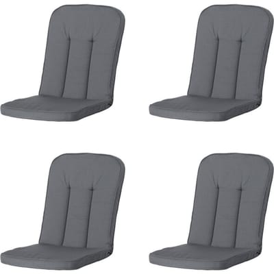Madison - Tuinkussen Carlo / Calvia Rib grey - Ca. 100x48 cm - Set van 4