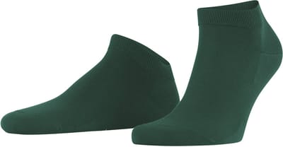 FALKE ClimaWool kort eenkleurig wol lyocell sneakersokken enkelsokken heren groen - maat 39-40