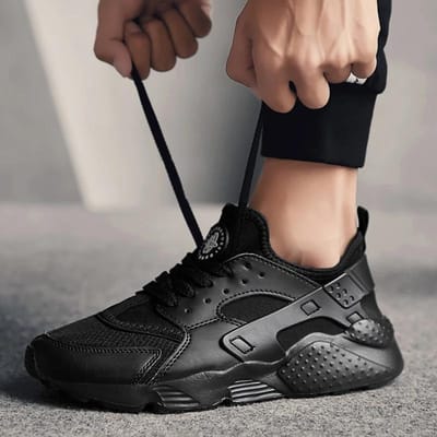 Heren Buiten Casual Sport Zomer Sneakers Ademend Mode Hardloopschoenen Demping Zwart Basketbal Schoenen Joggen Basketbalschoen 37 black
