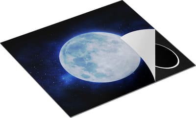 Chefcare Inductie Beschermer Volle Maan in de Ruimte - 60x50 cm - Afdekplaat Inductie - Kookplaat Beschermer - Inductie Mat