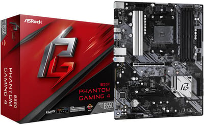 ASRock B550 Phantom Gaming 4 - Moederbord - AMD B550 Chipset - ATX - DDR4 4200 MHz