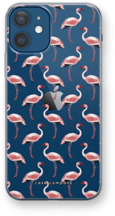 Case Company® - Hoesje geschikt voor iPhone 12 hoesje - Flamingo - Soft Cover Telefoonhoesje - Bescherming aan alle Kanten en Schermrand