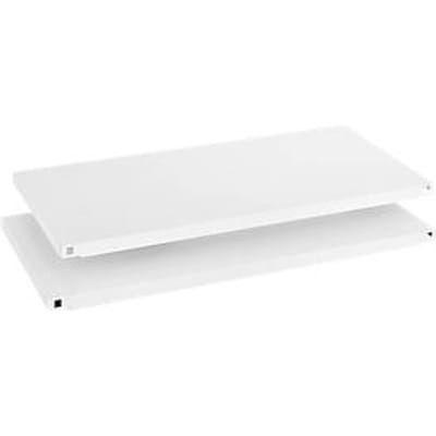 Schäfer Shop Select schap MS, 2 stuks, B 950 x D 360 x H 25 mm, staal, RAL 9016 verkeerswit