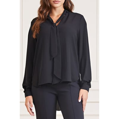 GUESS Marciano By  Phoebe Chain Blouse Jet Black Size: XXS | Blouses Outlet | Dames | Zwart