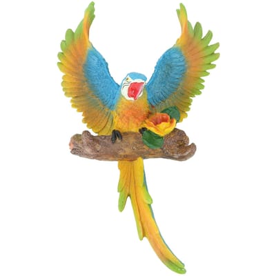 Buiten Hangende Papegaai Decor Hars Sculpturen Papegaai Beelden Duurzame Papegaai Sculpturen Ornament voor blauw