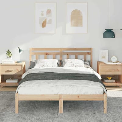 vidaXL - Bedframe - Bruin - 120 - x - 200 - cm - Massief - grenenhout