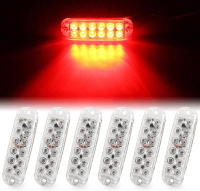 LED Strobe Verlichting - Waarschuwingslampen - Voertuig Veiligheid - 12 LED Super Fel - 12-80V - Rood