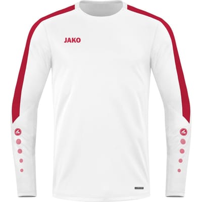 Jako Power Sweater Kinderen - Wit / Rood | Maat: 116
