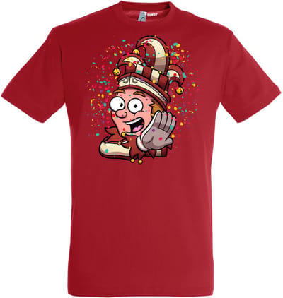 T-shirt Alaaf Kleine Prins | Carnaval | Carnavalskleding Dames Heren | Rood | maat XS