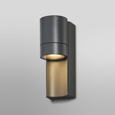 OSRAM ENDURA CLASSIC ISIDOR W buitenlantaarn, wandlamp, GU10-fitting, donkergrijs, aluminium, snelle en eenvoudige installatie, matte diffusor, IP65 beschermingsklasse, buitengebruik
