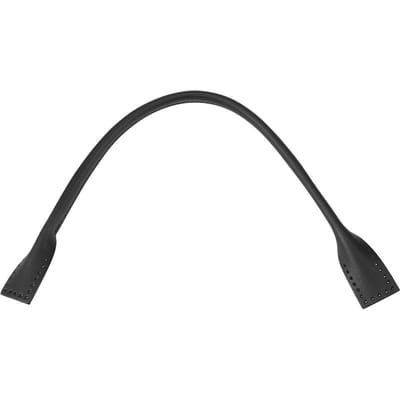 2 Stuks Echt Lederen Tasriemen Handvat voor DIY Handaccessoires Draad Zwart zwart