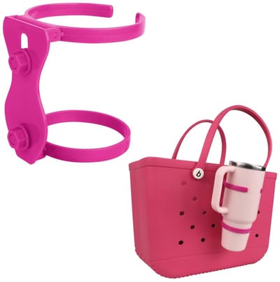Allecto - Bekerhouder - Draagbare Houder - Roze Rood - Geschikt voor Stanley 30oz 40oz Bekers - Accessoire voor Bogg Tas