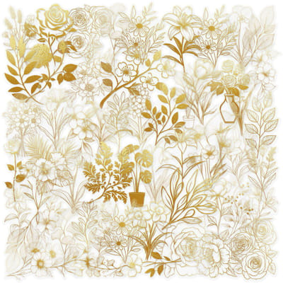 Ainy Goude Bloemen PET Stickers 50 stuks voor bullet journal, fotoalbum, laptop, telefoon, waterfles en zelfs als muursticker of geschenksticker. Beloningsstickers / knutselen stickervellen voor kinderen en volwassenen