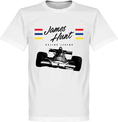 James Hunt T-Shirt - Wit  - XL