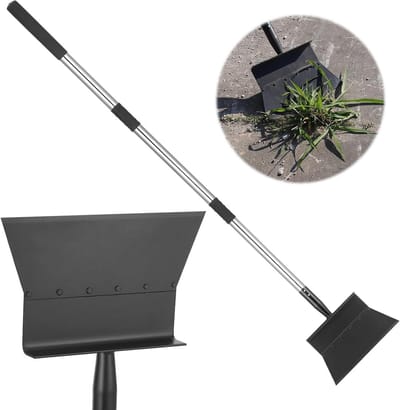 Allecta - Zware platte tuinschraperschop met verstelbare handgreep - Multifunctionele stalen schop voor tuinieren, sneeuwruimen en graven - 136 cm lang