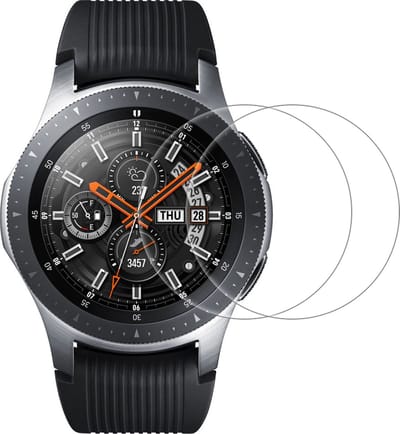 Screenprotector voor Samsung Galaxy Watch (46mm) - 2 stuks Beschermglas Smartwatch van glas Transparante glazen schermbeschermfolie