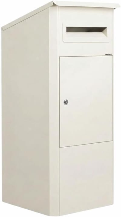 Pakketdoos Brievenbus - Pakketontvanger - Veilig Pakketten Ontvangen - Vrijstaand of Wandmontage - 1045 cm Hoog - RAL9010 Wit