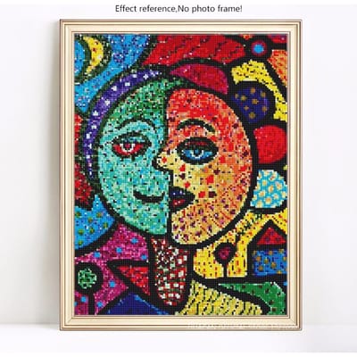 Diamantborduurwerk Volledige weergave Cartoonfoto's met strass diamantschilderij 20X30 blue