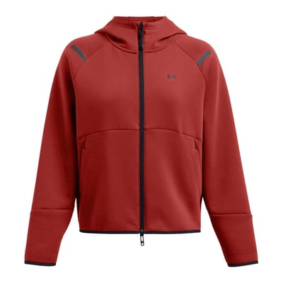 Under Armour Dames-sweatjack ‘Unstoppable’ in twee kleuren (Oranje)