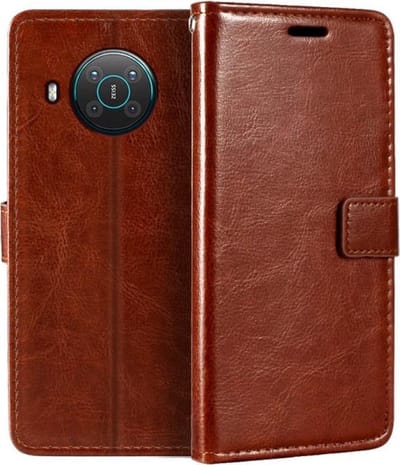 LuxeBass Boekhoesje geschikt voor Nokia G10/G20 - Bruin gsm hoesje - telefoonhoes - telefoonhoesjes
