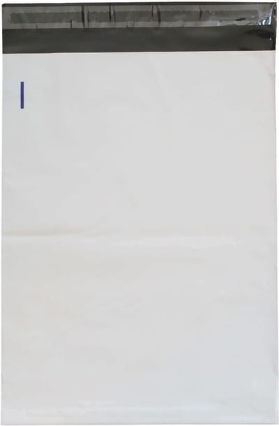 Verzendzakken voor Kleding - 100 stuks - 33.5x43cm - Wit Verzendzakken Webshop - Verzendzakken plastic met plakstrip