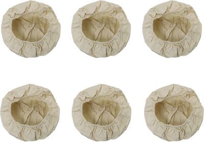 Rijsmandjes Doeken - Banneton Liners - Brood Bakken - Natuurlijke Materialen - 6 Stuks - Natuurlijk